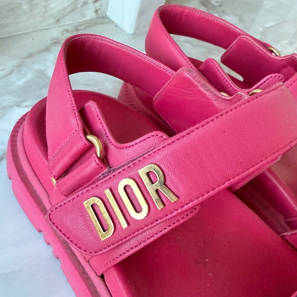 Christian Dior Fuchsia Strap Sandals - Picture 4 of 5